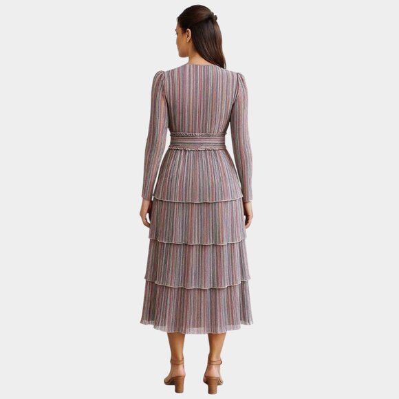 Saylor Size S, Wrap Ruffle Midi Dress - Picture 2 of 2